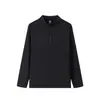Sudadera básica de otoño e invierno versátil de alta elasticidad cómoda con media cremallera, bolsillo sellado, para exteriores, estilo casual de moda, camisa base