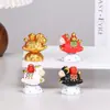 Adorno Creativo de Oveja Rica Giratoria para Escritorio del Hogar con Base de Nube, Artesanía de Resina de Oveja Pequeña Giratoria, Decoración Curativa
