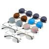 Otoño 2021 Nuevas gafas de sol redondas de moda para mujer, gafas de sol reflectantes coloridas, gafas de sol Shanghai Beach Prince Mirror