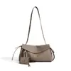 2026 Nova Bolsa Transversal Versátil de Cor Bloco Nicho Grande Capacidade Bolsa para Ir ao Trabalho Bowling Bolsa de Ombro Feminina High-End Leve Luxo