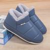 Zapatillas de algodón impermeables, bolsa de tacón para casa, zapatos para hombres y mujeres de mediana edad y mayores, bolsa de tacón, zapatos de nido de talla grande, zapatos de algodón, zapatos de invierno