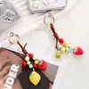 Pingente de bolsa série Dopamine summer fruit miu, decoração de capa de fone de ouvido, pingente de acessório de carro com contas feito à mão