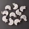 Pingente de Lua de Cristal Natural 2cm Formato Crescente Artesanal DIY Ornamento Pendurado Acessórios de Joias Transfronteiriços