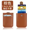 Portatarjetas de Cuero para Llevar en el Bolsillo Transfronterizo Ranura Grande para Tarjetas Portatarjetas Pequeño Ranura Múltiple para Tarjetas Compacto de Cuero PU para Mujer Portatarjetas