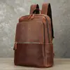 Mochila de Couro Genuíno Mais Vendida Transfronteiriça, Casual e Moderna, Bolsa de Negócios para Computador de Grande Capacidade, Coleção de Mochilas Portáteis para Homens
