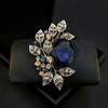 Broche de hoja de olivo retro europeo y americano de alta gama para mujer, ligero, de lujo, con sentido de alta gama, ramillete, accesorios elegantes para trajes de moda.