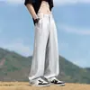 Primavera 2026 Nuevo Estilo Coreano Sencillo Pantalones de Hombre con Caída Corte Holgado Talla Grande Rectos Casuales HK9711