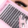 Amazon Venta Caliente Transfronteriza Set de Pestañas Postizas DIY Pegamento Caliente Racimo Individual Auto-injerto Grueso Natural Al por Mayor