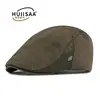 Gorra de Malla Adelantada de Verano para Hombre, Gorra de Béisbol Transpirable, Gorra Simple Lisa Transpirable de Protección Solar, Boina Retro Británica para Mujer