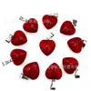 Venda Quente Transfronteiriça Pingente em Forma de Coração 16mm Pedra de Cristal Rosa Natural Pingente de Coração Acessórios para Colar Coração de Pêssego DIY