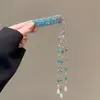 Pasador de Pelo con Borla de Campana de Diamante Azul para Mujer, Accesorio de Pelo Exquisito de Gama Alta, Pinza Lateral, Pasador de Pelo, Pinza BB Lateral de Estilo Antiguo