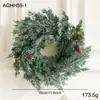 Nova guirlanda de Natal estilo americano com agulhas de pinheiro artificiais e pinhas, decoração para pendurar na porta para arranjos festivos e decoração de casa