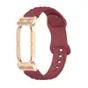Compatible con marco de reloj de metal tipo armadura de aire Google Fitbit, correa de silicona con cierre de mariposa en forma de diamante para Fitbit Air