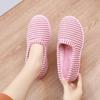 Chinelos de algodão de inverno Sapatos femininos de algodão Sapatos listrados para ambientes internos Sapatos antiderrapantes com forro de lã quente Sapatos para mulheres grávidas Sapatos para mães Sapatos femininos