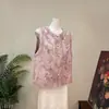 [Li] Nuevo chaleco estilo chino, ricamente bordado, colección otoño 2026, cuello redondo, diseño elegante, chaleco rejuvenecedor
