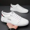 Zapatos de hombre de suela blanda, resistentes al desgaste, zapatillas de cuero de moda estilo Paul nuevo, zapatillas de correr con amortiguación de aire versión coreana, zapatos deportivos con cordones para hombre