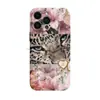 Popular y moderna funda de leopardo y floral para iPhone 18 sexy de Amazon, para Apple 15 con recortes precisos, carcasa rígida