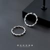Anillo de plata S925 Nalan para mujer, moda estilo coreano, plata tailandesa, retorcido, espiral, corazón de niña, joyería abierta J5996