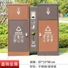 Cubos de Basura para Exteriores de Acero Inoxidable Grandes Cubos de Basura Clasificados para Exteriores para Calles, Villas, Patios, Saneamiento y Uso Comercial
