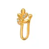 Amazon Mismo Estilo Cobre Incrustado Zircón Estrella Uña Falsa para Nariz Exagerada Simple en Forma de U Clip para Nariz No Perforado Joyería para Mujeres