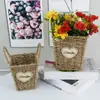 Cesta de Flores de Palha para Sala de Estar Venda por Atacado Vaso de Decoração de Interiores Nórdico Vaso para Floricultura Vaso de Flores Secas Cesta de Armazenamento Criativa Decorativa