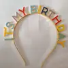 Diadema de Letras Coloridas con Goteo de Aceite Estilo Nuevo Feliz Cumpleaños Fiesta de Cumpleaños Infantil Diadema de Estrella Accesorio para el Cabello