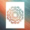 Kit de Pintura de Parede com Estêncil de Mandala Vazado em Material PET, Ferramentas de Pintura Laváveis e Reutilizáveis