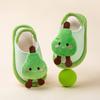 Pantuflas de Primavera y Otoño Lindas Pantuflas para el Hogar Cuatro Estaciones de Dibujos Animados de Tela para Niñas Baotou Ligeras Zapatos de Piso con Correas Traseras