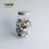 Botella de Embalaje Transparente de Plástico de 620 ml Tarro de Plástico para Dulces y Frutos Secos de Mascotas 50g Cáscara de Mandarina Seca Pistacho Tarro Sellado