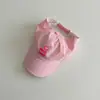 Sombrero de Verano para Niños Qiunan Estilo Nuevo Transpirable con Parte Superior Abierta Protección Solar Macaron Visera Gorra de Béisbol para Bebé