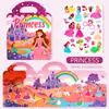 Amazon Libro de Pegatinas de Gel Portátil para Niños Educativo Aprendizaje Temprano Entrenamiento de Concentración Pegatinas de Escenas Pegatinas de Libro Silencioso