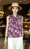 Ropa de mujer de estilo chino nuevo, chaleco de jacquard de rayón de lujo ligero, chaleco sin mangas retro chic, chaqueta superior elegante