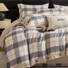 Conjunto de Cuatro Piezas de Polar Térmico Volcán de Nueva Generación 100% Algodón Otoño e Invierno Funda de Edredón Térmica con Diseño de Botones Ropa de Cama 100% Algodón