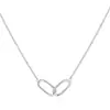 Collar de Plata de Ley S925 Doble Anillo Ins Moda Europea y Americana Cadena de Bolas Simple Cadena para Clavícula Femenina Nicho Normcore