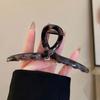 Elegante Pinza Cuadrada Grande con Estampado de Leopardo para Mujer Nueva Celebridad Cibernética de Alta Gama Adorno para la Cabeza Horquilla para el Cabello Tipo Tiburón