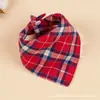 Algodón para bebé babero de bebé babero triangular broche babero de doble capa bufanda para bebé recién nacido niños cuadros cuatro estaciones