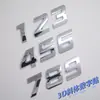 Nuevo Pegatina de Letra 3D para Coche Itálica Número/Letra Inglesa DIY Pegatina Metálica para Carrocería Pegatina Pegatina Pegatina de Cola Tridimensional
