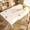 Mantel de comedor de estilo crema, desechable, resistente al aceite, impermeable, antiescaldamiento, ligero, de lujo, de alta gama, rectangular, de PVC.