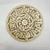 Péndulo de Malla de Cristal de Madera Grabado con Láser Posavasos de Madera Posavasos de Placa de Energía Posavasos de Aislamiento Térmico con Patrón Geométrico