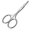 Tijeras para Cejas de Acero Inoxidable Cabeza Redonda Tijeras para Pelo de Nariz Cinta para Doble Párpado Belleza Tijeras Pequeñas Herramientas de Maquillaje Fabricante Venta al por Mayor