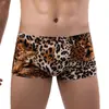 Ropa interior tipo bóxer para hombre nueva estampada leopardo serpiente tiro bajo sexy transpirable cómoda una generación de pelo