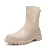 Zapatos de lluvia de moda transfronteriza para mujer, estilo coreano, estilo Chelsea, zapatos de agua combinables, cómodos zapatos de trabajo antideslizantes para cocina.