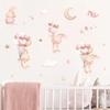 Dibujos Animados Lindo Conejo Globo Animal Pegatinas de Pared Dormitorio Sala de Estar Jardín de Infancia Pegatinas Decorativas BR63753