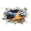 Pegatinas de Fútbol Rompe-Muros Transfronterizos Pegatinas de Pared 3D para Decoración de Habitación de Niños Pegatinas de Baloncesto Rompe-Muros Decoración de Pared