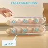 Caja de Almacenamiento de Huevos Más Vendida Transfronteriza, Cajón Estilo Refrigerador para Mascotas y Hogar, Organizador de Cocina de Grado Alimenticio, Caja de Conservación de Plástico