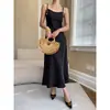 Vestido Sinan Chic Estilo Chinês Novo Design de Fita Cetim Francês Brilhante Alça Caída Sn3333