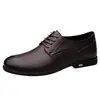 Zapatos de Cuero para Hombre Cuero Genuino Suela Blanda Zapatos Transpirables de Primavera Zapatos Casuales para Hombres de Mediana Edad Zapatos Negros para Traje Zapatos Formales de Negocio para Hombre