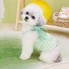 Roupas para animais de estimação primavera e verão novo coleira peitoral e dorsal para cães roupas para gato Teddy roupa para cachorro 24 saia de tração folha de lótus
