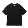 Camiseta 100% Algodão Manga Curta 200g Algodão Penteado Feminina Gola Redonda Manga Curta Cor Sólida Camiseta Reta Casual Gola Redonda
