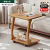 Mesa auxiliar de sofá de madera maciza, mesita de noche móvil, mueble auxiliar para uso doméstico en salas de estar, mesa de centro pequeña para apartamentos, mesa auxiliar, mesa de café pequeña